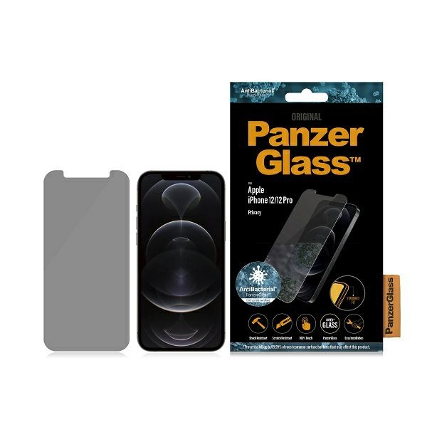 PanzerGlass Standard Super+ iPhone 12/12 Pro Privacy Antibacterial