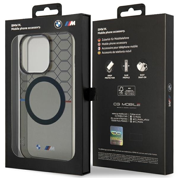 Etui BMW BMHMP13LHGPK iPhone 13 Pro / 13 6.1" szary/grey Pattern MagSafe Case