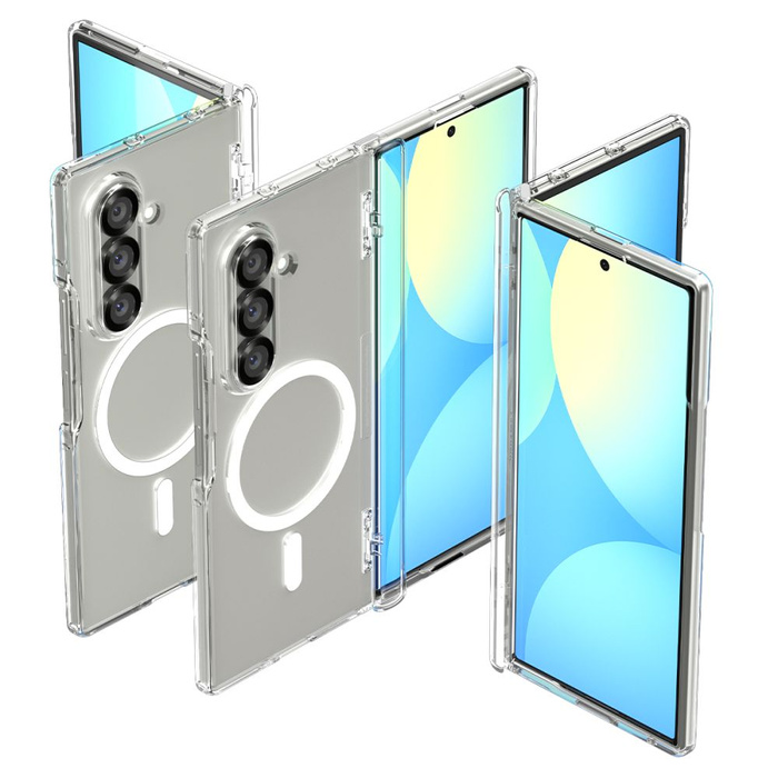 ETUI SPIGEN SAMSUNG GALAXY Z FOLD 7 ULTRA HYBRID PRO MAG MAGSAFE PRZEZROCZYSTE BIAŁE