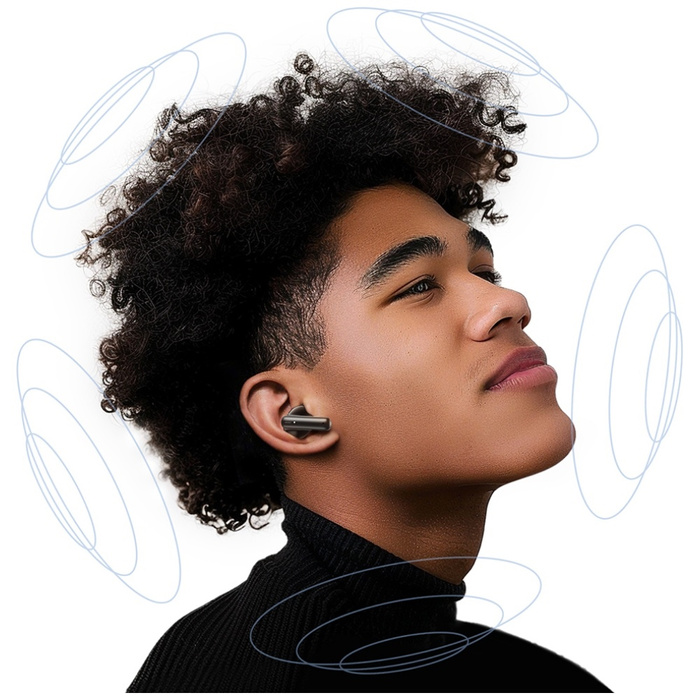 USAMS Słuchawki Bluetooth 5.3 IF27 bezprzewodowe douszne czarny/black