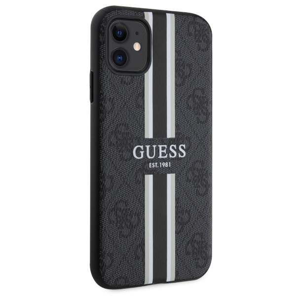 Etui Guess GUHMN61P4RPSK iPhone 11 / Xr czarny/black hardcase 4G Printed Stripes MagSafe Case