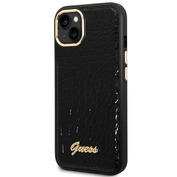 Etui GUESS Apple iPhone 14 Plus Croco Collection Czarny Hardcase