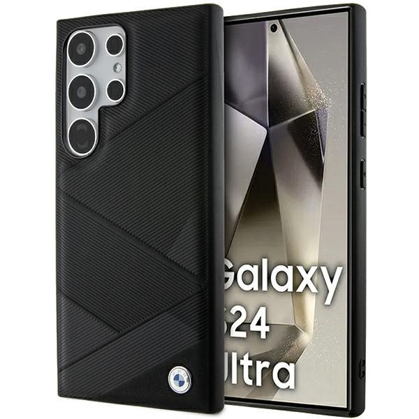 Etui BMW BMHCS24L23RCGPK Samsung Galaxy S24 Ultra S928 czarny/black hardcase Signature Leather Crossing Lines Pattern Case