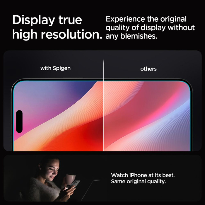 SZKŁO HARTOWANE SPIGEN GLAS.TR ”EZ FIT” 2-PACK IPHONE 16 PRO MAX, 17 PRO MAX CLEAR