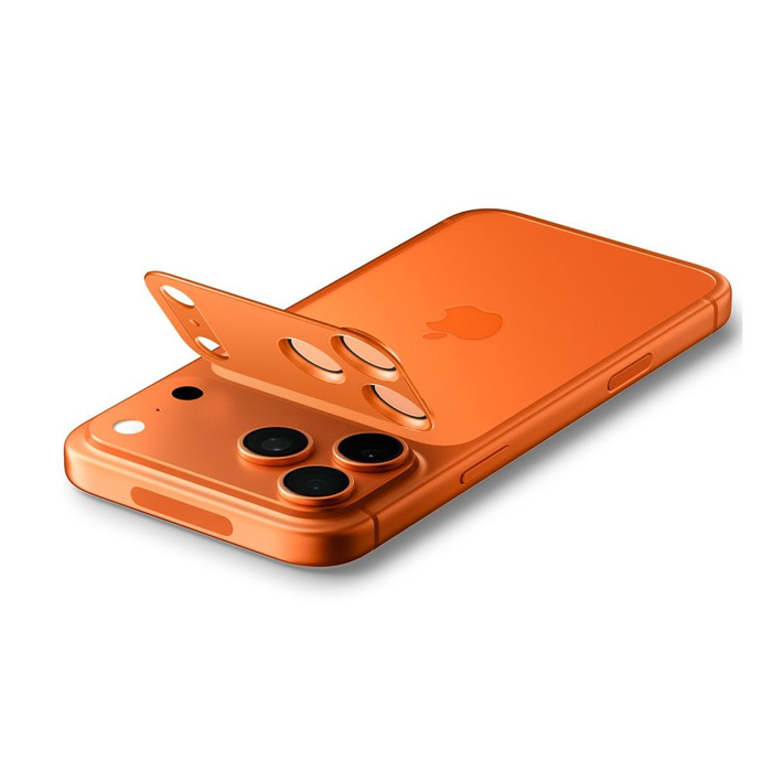 OSŁONA APARATU SPIGEN IPHONE 17 PRO OPTIK PRO XL GLAS.TR ”EZ FIT” CAMERA PROTECTOR ORANGE