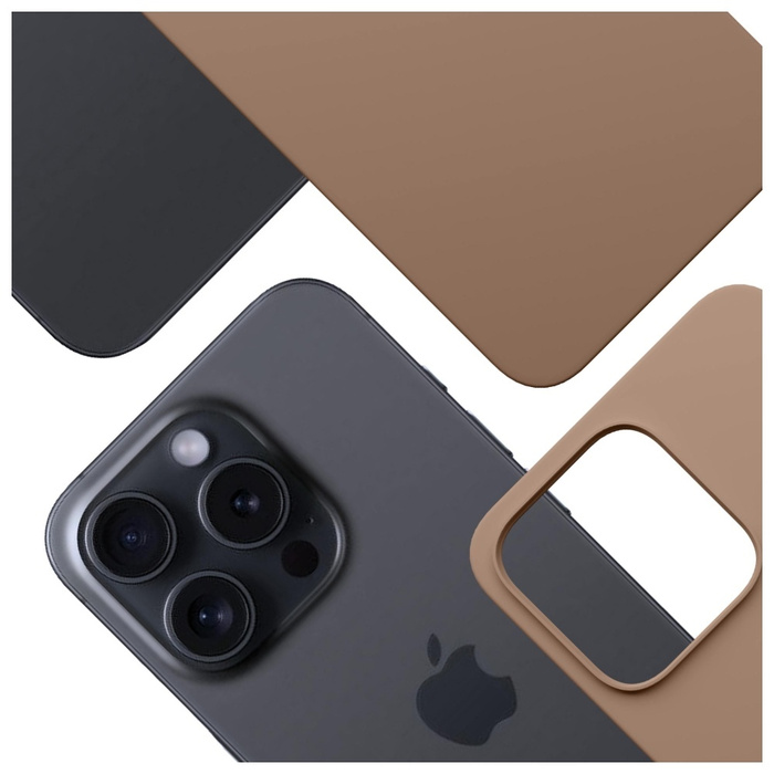 Etui 3MK Hardy MagSilicone do Apple      iPhone 15 Pro ciemnozłoty