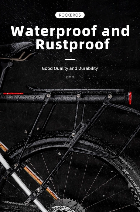 Bagażnik rowerowy Rockbros 33210004001 z półką - czarny