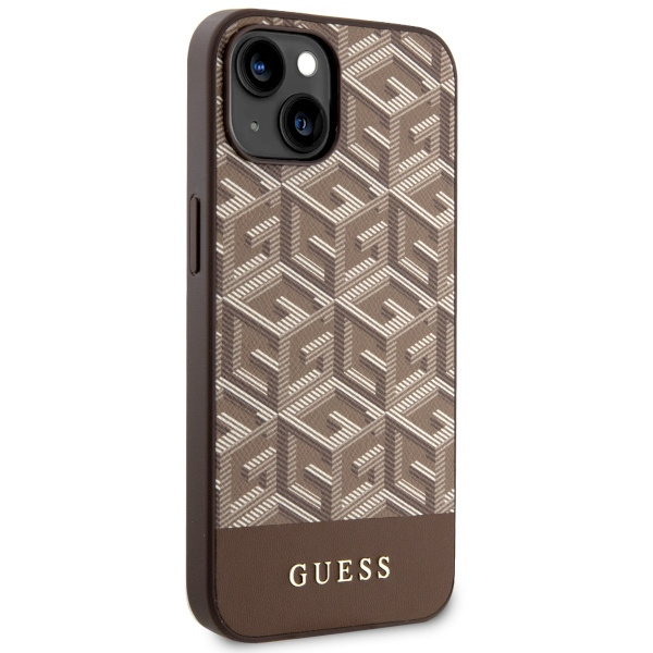 Etui Guess GUHMP14MHGCFSEW iPhone 14 Plus 6,7" brązowy/brown hard case GCube Stripes MagSafe Case