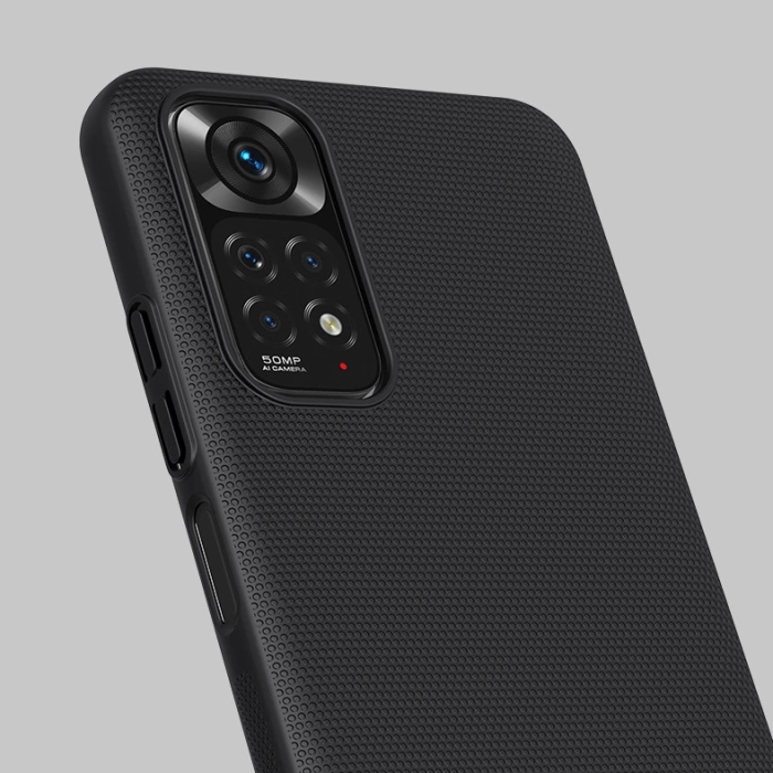 Nillkin Super Frosted Shield wytrzymałe etui pokrowiec Xiaomi Redmi Note 11T 5G / Note 11S 5G / Note 11 5G (China) / Poco M4 Pro 5G czarny