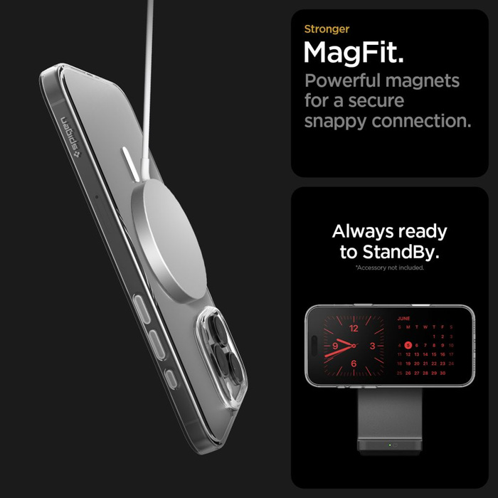 ETUI SPIGEN IPHONE 16 PRO MAX THIN FIT MAG MAGSAFE PRZEZROCZYSTE/BIAŁE