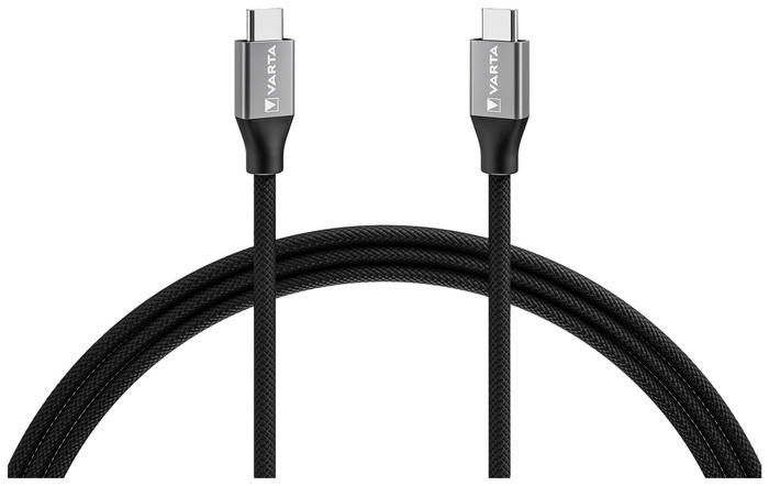 USB-C to USB-C Cable Varta, 100W, 5A, 2m, Black