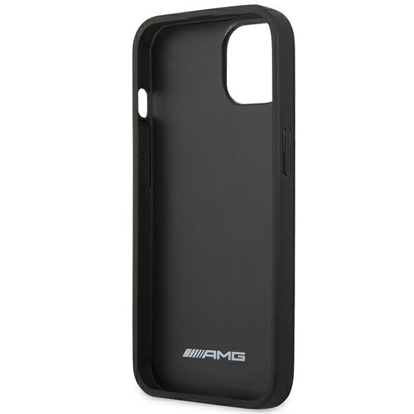 Etui AMG iPhone 14 Plus 6,7" czarny/black hardcase Leather Debossed Lines