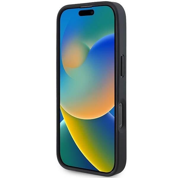 Etui BMW iPhone 16 Pro 6.3" czarny/black hardcase M Perforated Tricolor Line MagSafe