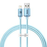 Baseus Crystal Shine Series kabel USB - Lightning 2,4A 20W 1,2m niebieski (CAJY001103)