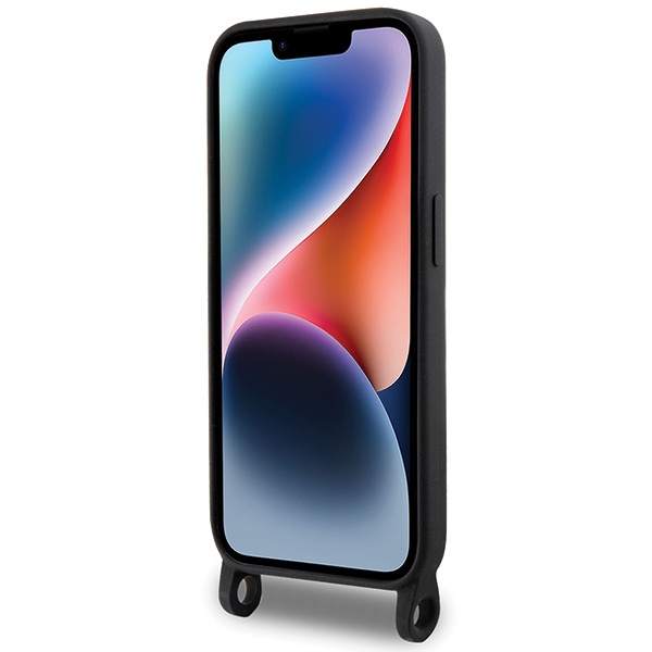 Etui Karl Lagerfeld KLHCP15XSCBSKNK iPhone 15 Pro Max 6.7" hardcase czarny/black Crossbody Silicone Ikonik Case