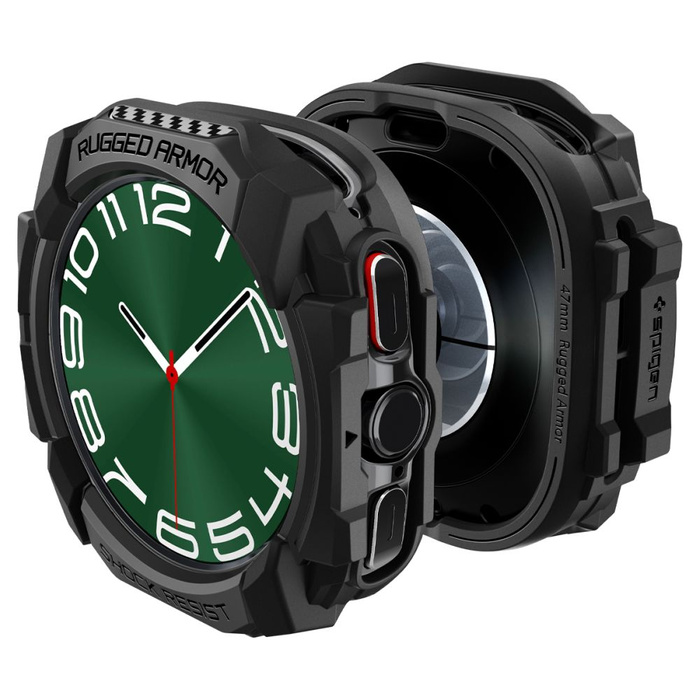 ETUI SPIGEN RUGGED ARMOR SAMSUNG GALAXY WATCH ULTRA (47 MM) MATTE BLACK