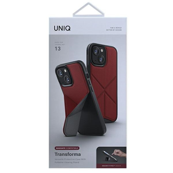 Etui UNIQ etui Transforma iPhone 13 6,1" czerwony/coral red MagSafe
