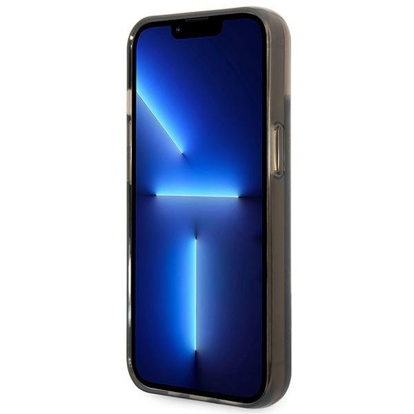 Etui GUESS Apple iPhone 14 Liquid Glitter Palm Collection Czarny Hardcase