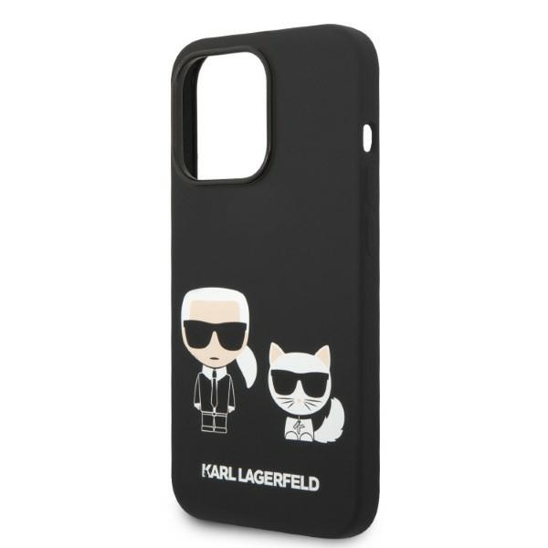 Etui KARL LAGERFELD Apple iPhone 14 Pro Liquid Silicone Karl & Choupette Magsafe Czarny Hardcase