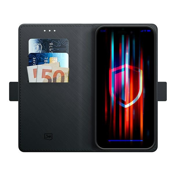 Etui 3MK Wallet Case iPhone SE4 czarny/black
