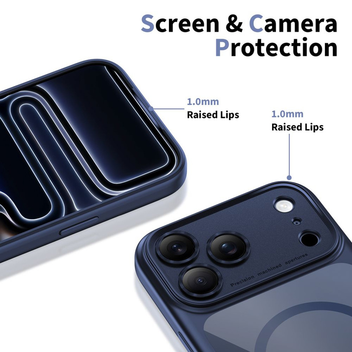 TECH-PROTECT MAGPEAK MAGSAFE CC IPHONE 17 PRO DEEP BLUE/CLEAR