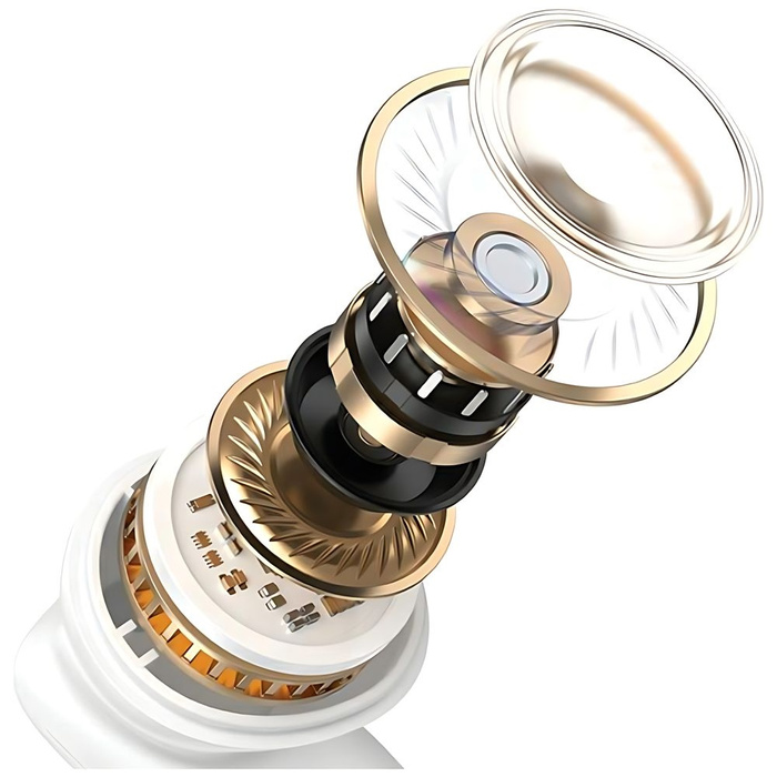 USAMS Słuchawki Bluetooth 5.3 TWS ID Series bezprzewodowe biały/white BHUID02 (ID25)