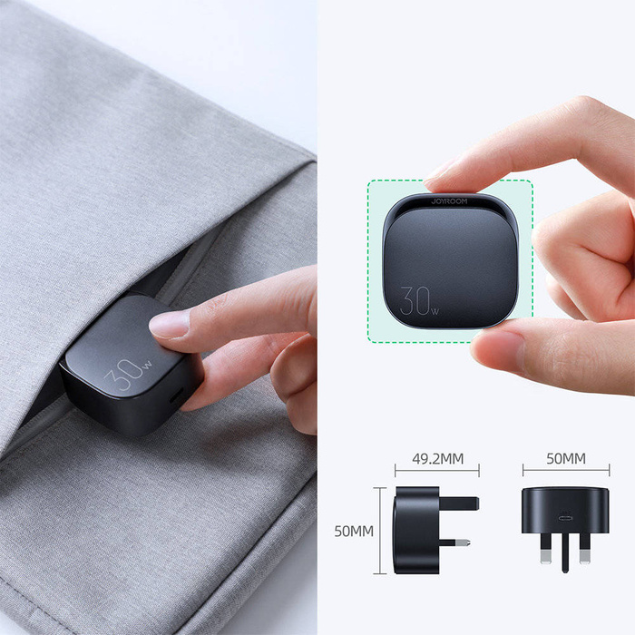 Mała szybka ładowarka USB Typ C PD 20W wtyczka EU czarna (L-P307)