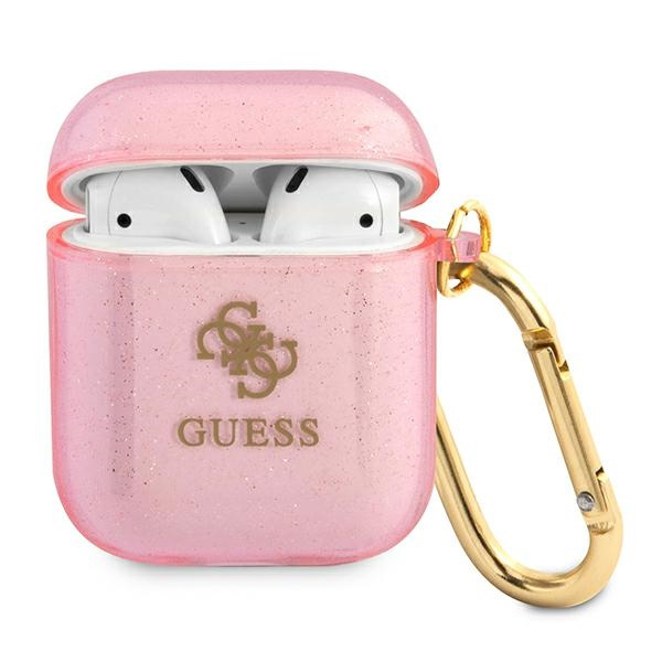 Etui GUESS Apple AirPods Glitter Collection Różowy Case