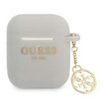 Etui GUESS Apple AirPods Cover Silicone Charm 4G Collection Szary Case