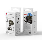 Uchwyt na telefon do samochodu magnetyczny zgodny z MagSafe Forcell F-Grip IronSecure do szyby / deski czarny