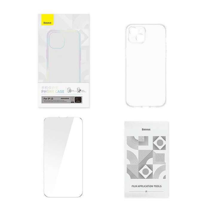 Etui Zestaw ochronny Baseus Corning przeźroczyste etui i szkło hartowane do iPhone 13 Case
