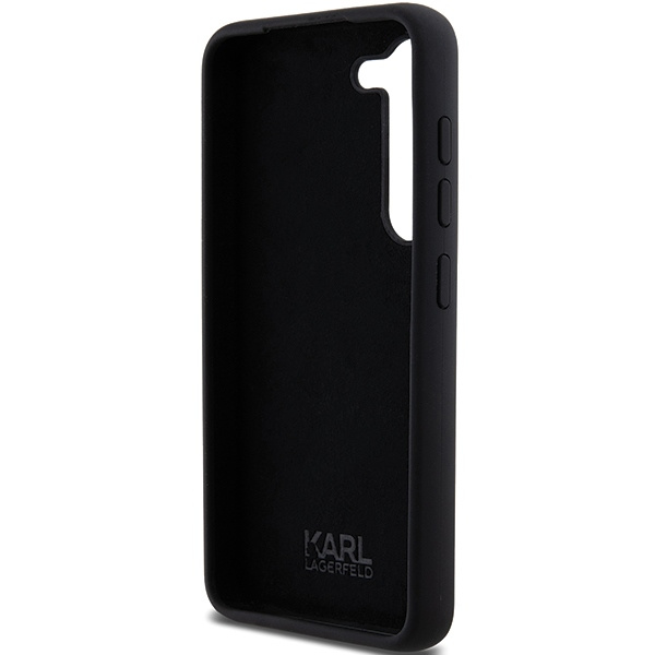 Etui Karl Lagerfeld KLHCS23SSMHCNPK Galaxy S23 S911 czarny/black hardcase Silicone Choupette Metal Pin