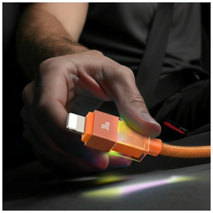 Kabel USAMS U93 30W USB-C do Lightning   1.2m pomarańczowy