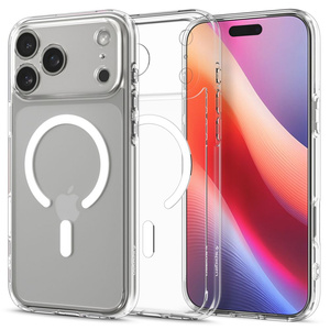 ETUI SPIGEN IPHONE 17 PRO ULTRA HYBRID MAG MAGSAFE CLEAR/WHITE