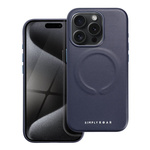 ROAR futerał LEATHER MAG kompatybilny z MagSafe do IPHONE 15 Pro Granatowy