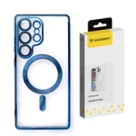 Etui Wozinsky Electroplated Magsafe na Samsung Galaxy S24 FE - niebieskie
