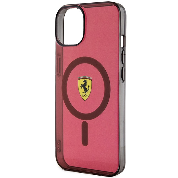 Etui Ferrari FEHMP14SURKR iPhone 14 6,1" czerwony/red hardcase Translucent Magsafe Case
