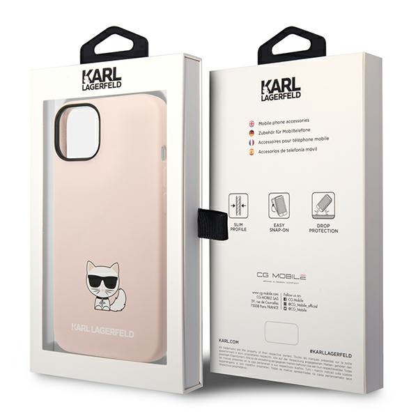 Etui KARL LAGERFELD Apple iPhone 14 Plus Silicone Choupette Body Jasnoróżowy Hardcase