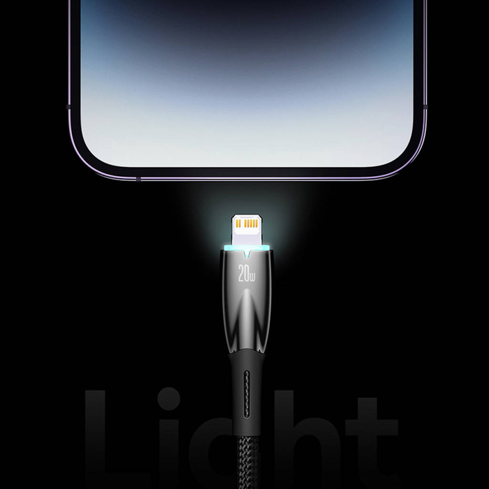Baseus Glimmer Series kabel z szybkim ładowaniem USB - Lightning 480Mb/s 2.4A 1m czarny