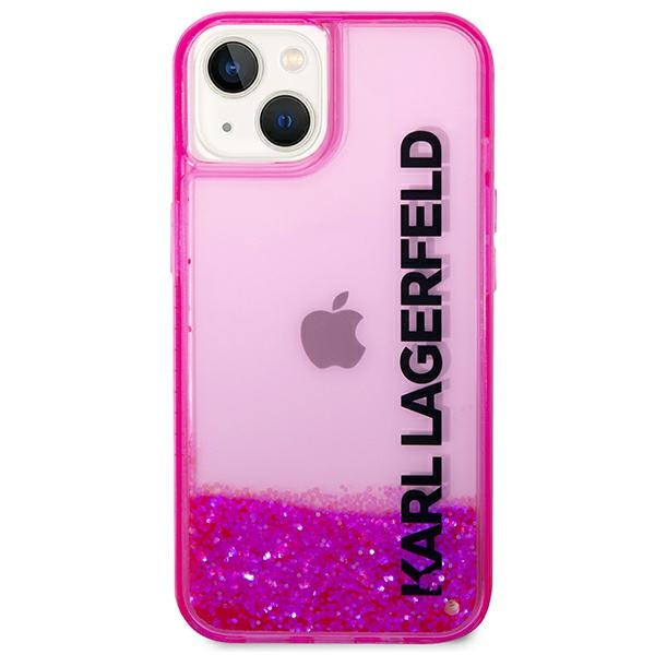 Etui KARL LAGERFELD Apple iPhone 14 Plus Liquid Glitter Elong Różowy Hardcase