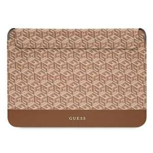 Guess Sleeve GUCS16HGCFSEW 16" brązowy/brown GCube Stripes