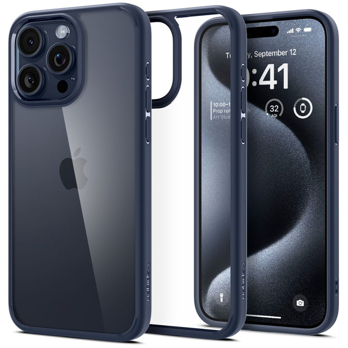 Etui Spigen Ultra Hybrid iPhone 15 Pro Navy Blue