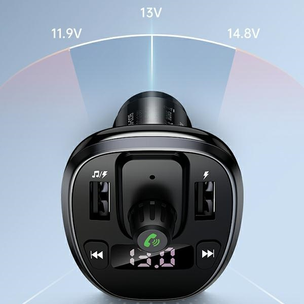 Zestaw Głośnomówiący USAMS Z Transmiterem FM Bluetooth 5.0 Odtwarzacz MP3 Ładowarka 2xUSB 3,4A