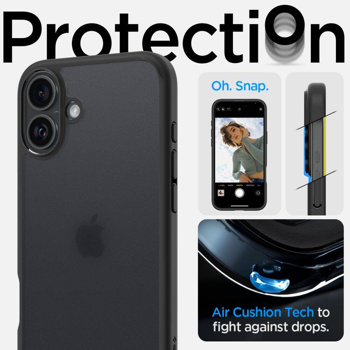 Etui iPhone 16 Spigen Ultra Hybrid Frost Black