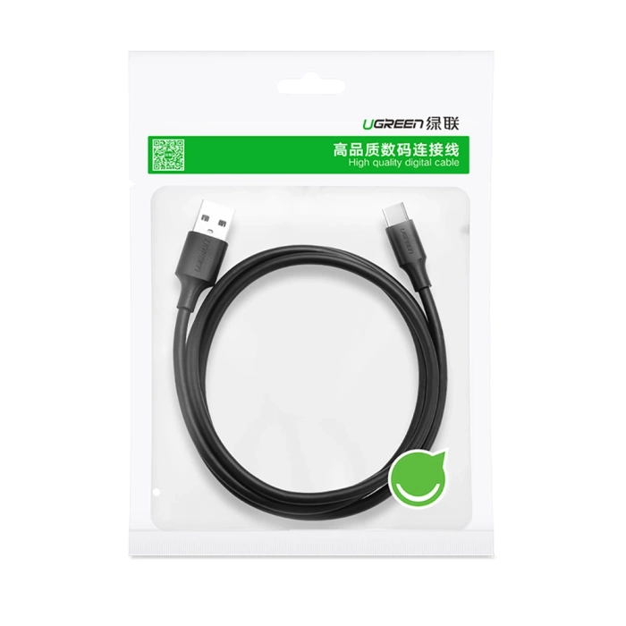 Kabel Ugreen US287 60114 USB-A / USB-C 3A 0.25m - czarny