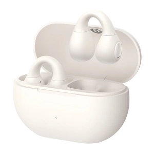 Słuchawki Baseus Bass 15 Clip OWS bezprzewodowe z kablem Baseus Simple USB-C 3A 30cm - białe