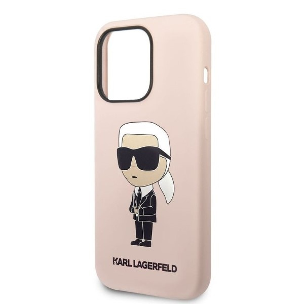 Etui KARL LAGERFELD Apple iPhone 14 Pro Max Silicone Ikonik Różowy Hardcase