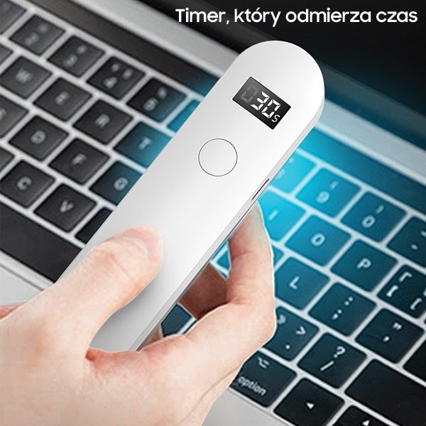 Lampa Dezynfekująca UNIQ LYFRO Beam Mini UV-C Ręczna Sterylizator Biały