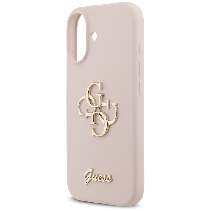 Etui Guess Silicone Big 4G Script do     iPhone 17 różowy