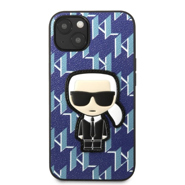 Etui Karl Lagerfeld Klhcp13spmnikbl iPhone 13 Mini 5,4" Hardcase Niebieski/blue Monogram Ikonik Patch Case